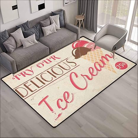 Amazon Com Outdoor Patio Rug Ice Cream Try Our Delicious Ice