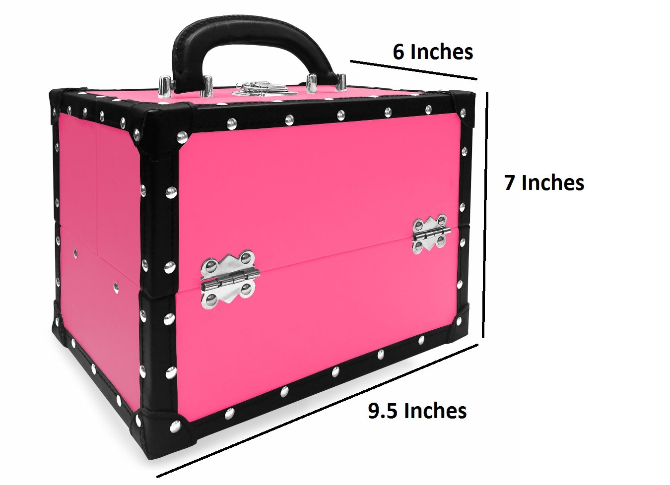 BR Carry All Trunk Train Case with Makeup and Reusable Case Makeup Gift Set (Pink) : Beauty
