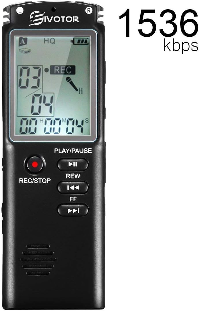EIVOTOR Portable 8 GB Digital Voice Recorder Supports Amazon.co.uk