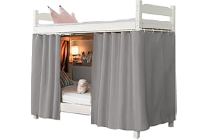 Qubanda Dorm Home Solid Thicken Bunk Blackout Bed Curtains Cloth Bed Canopy Men Women Single Sleeper