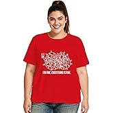 Wlen Plus Size Christmas Lights Shirts for Women Merry Christmas T-Shirt Xmas Holiday Lights Tee Tops