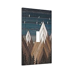 Rustic Geometric Mountain Wilderness Wood Light