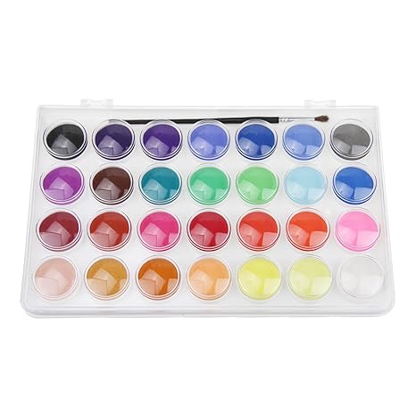 Amazon Co Jp 固形水彩 透明 水彩絵の具 16色 28色セット プチカラー