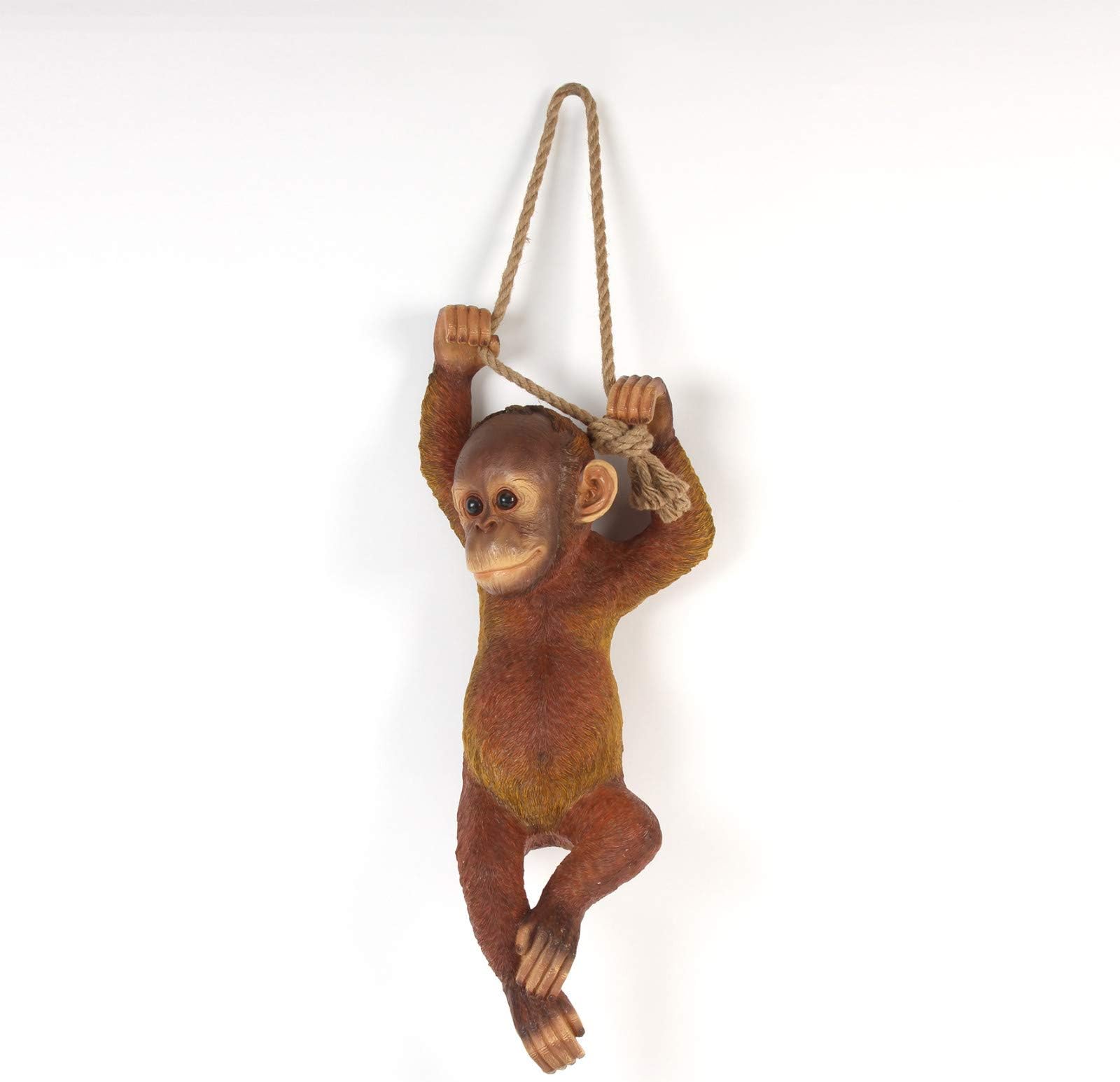 DDIW Large Resin Baby Orangutan Climbing Rope Wall Ornament 53 x 20cm