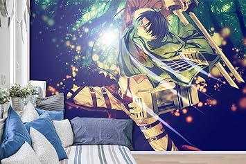 Wyh Yw Wallpaper 3d Attack On Titan Wallpaper Decoration Bedroom Tv Wall Living Room Children S Room Anime Wall Mural 300cmx250cm W H Amazon Co Uk Diy Tools
