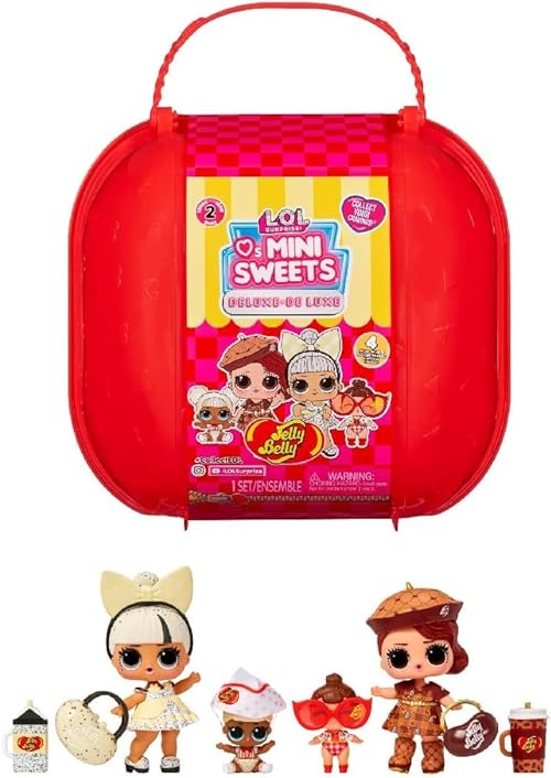 L.O.L. Surprise! LOL Surprise Loves Mini Sweets Deluxe Series 2 with 4 Dolls, Accessories, Limited Edition Candy Theme, Jelly Belly Collectible Dolls- Great Gift for Girls Age 4+