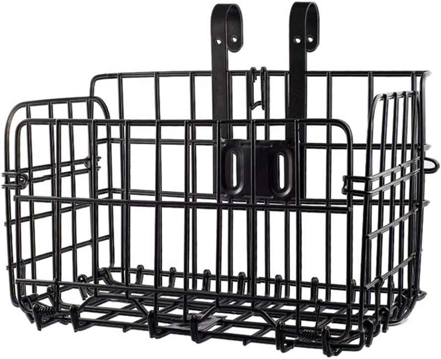 YAMOKOS Bicycle Front Basket, Metal Foldable and Thick
