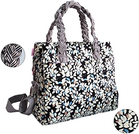 LANDUO Women's Baby Diaper Nappy Tote Bag Large White Leaf