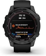 Garmin fenix 7 Sapphire Solar GPS Adventure Smartwatch Black DLC Titanium