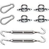 Coolaroo Shade Sail Accessories, Shade Sail Hardware Set, Shade Sail Set-Up and Sail Installation