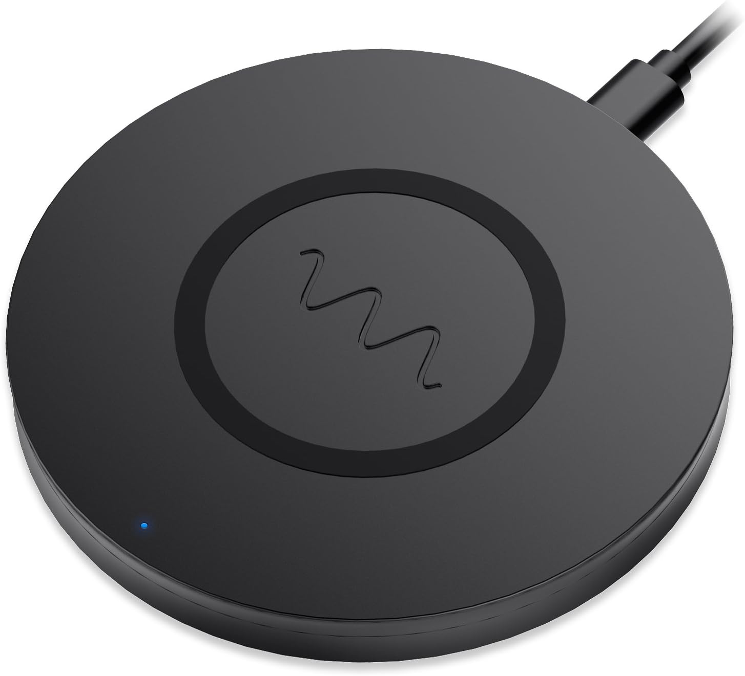 Fast Wireless Charger, FOSTEK Quick Qi Charging Pad 5W for Iphone X/Iphone 8/8 Plus/Nexus/Xperia, and Other Devices, 10W for Galaxy S8/S8+/S7/S7 (No adapter) Black