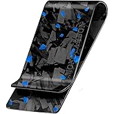 MONOCARBON Carbon-Fiber-Money-Clip-for-Men, Minimalist-Money-Holder for Cash, High Elastic Carbon-Fiber-Wallet, Slim and Durable