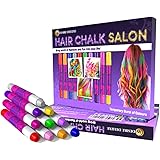 Desire Deluxe Hair Chalk for Girls Makeup Kit of 10 Temporary Colour Pens Gifts, Great Toy for Kids Age 5 6 7 8 9 10 11 12 13