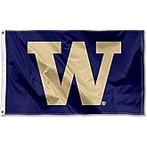 College Flags & Banners Co. Washington Huskies Big W University Large College Flag