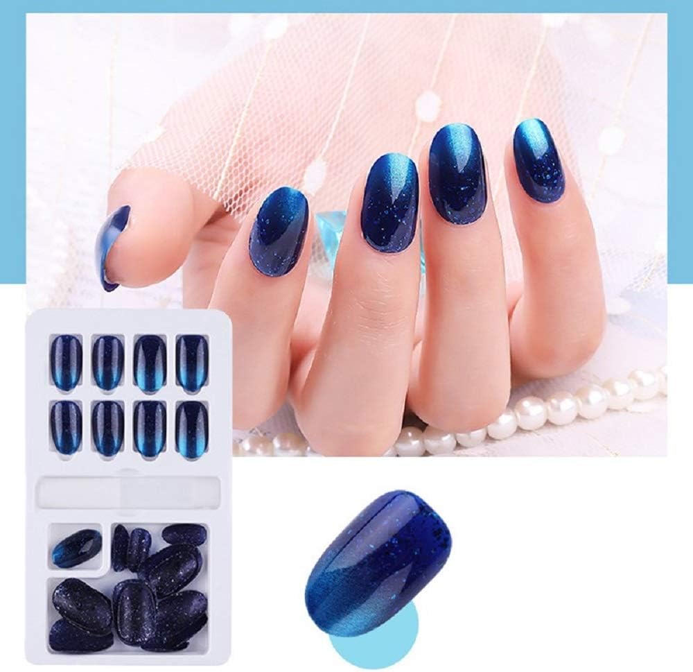 YICANG 24Pcs Reusable False Nails Artificial Fake Short Fingernails, Durable and Breathable for Nail Art Salon DIY Decoration Women Girls
