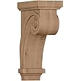 Ekena Millwork COR03X05X09SCRW Scroll Wood Corbels, 3 1/4"W x 5"D x 9"H, Rubberwood