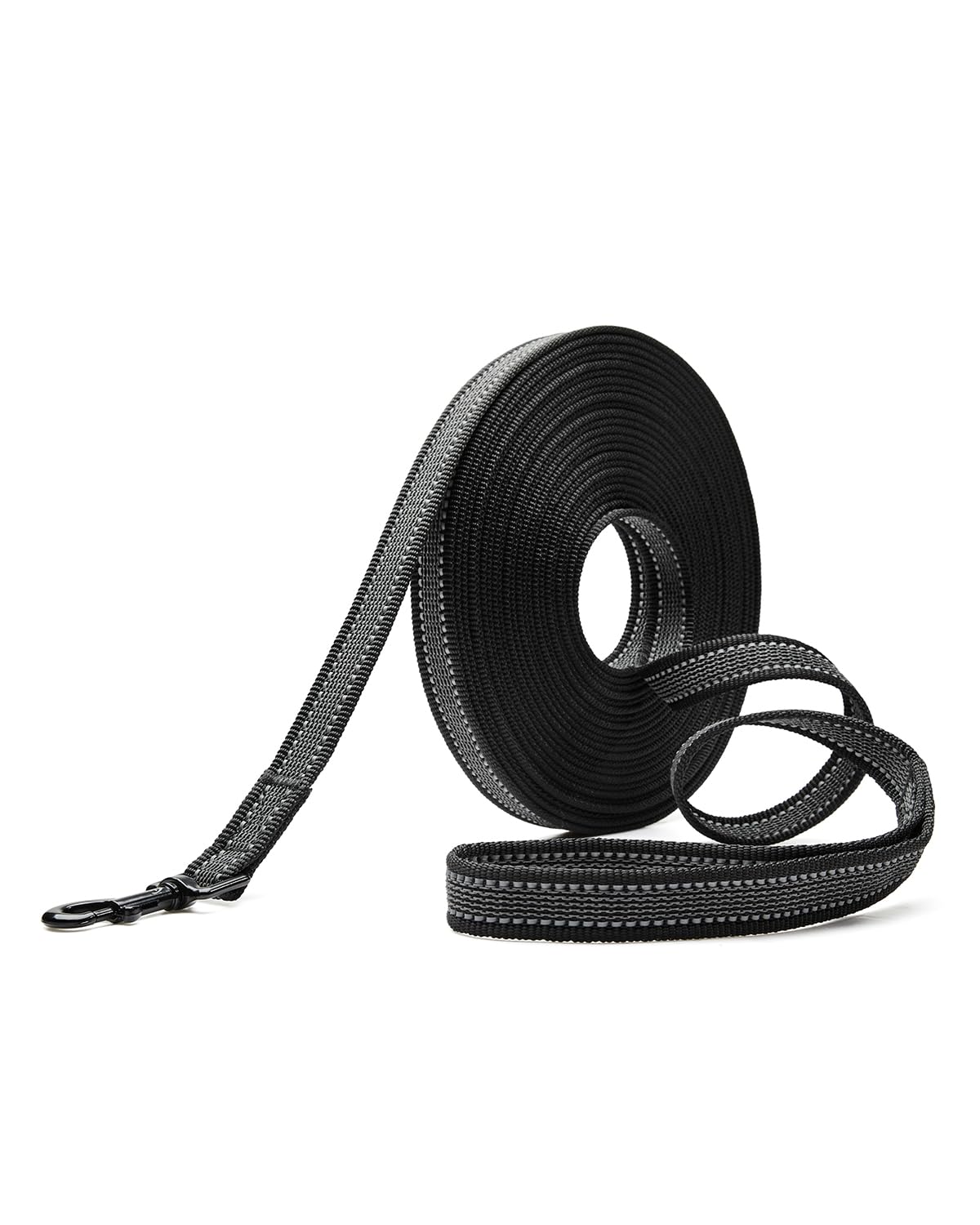 Toozey Dog Training Leads for Small and Medium Dogs with Anti-Slip Rubbers and Reflective Stips, 5m 10m Soft and Strong Nylon Long Line Dog Lead, 10m x 2.0cm