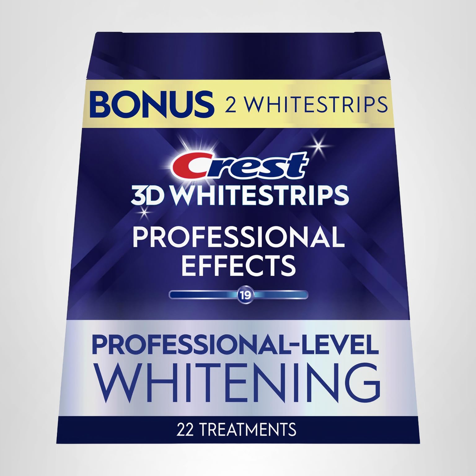 Crest 3D Whitestrips Professional Effects – Teeth Whitening Kit, 22 Treatments (20 + 2 Bonus), Each with 1 Upper/1Lower, 44 Strips – Crest 3DWhite Teeth Whitening Strips
