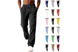 Sweatpants for Men Fleece Wide Leg Sweatpants with Pockets Casual Jogging Pants Baggy Jogger Pants Gym Sports Activewear