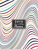 2019 Monthly Planner: Schedule Organizer Beautiful Lovely colorful stylish background Cover Monthly by Victoria Mann
