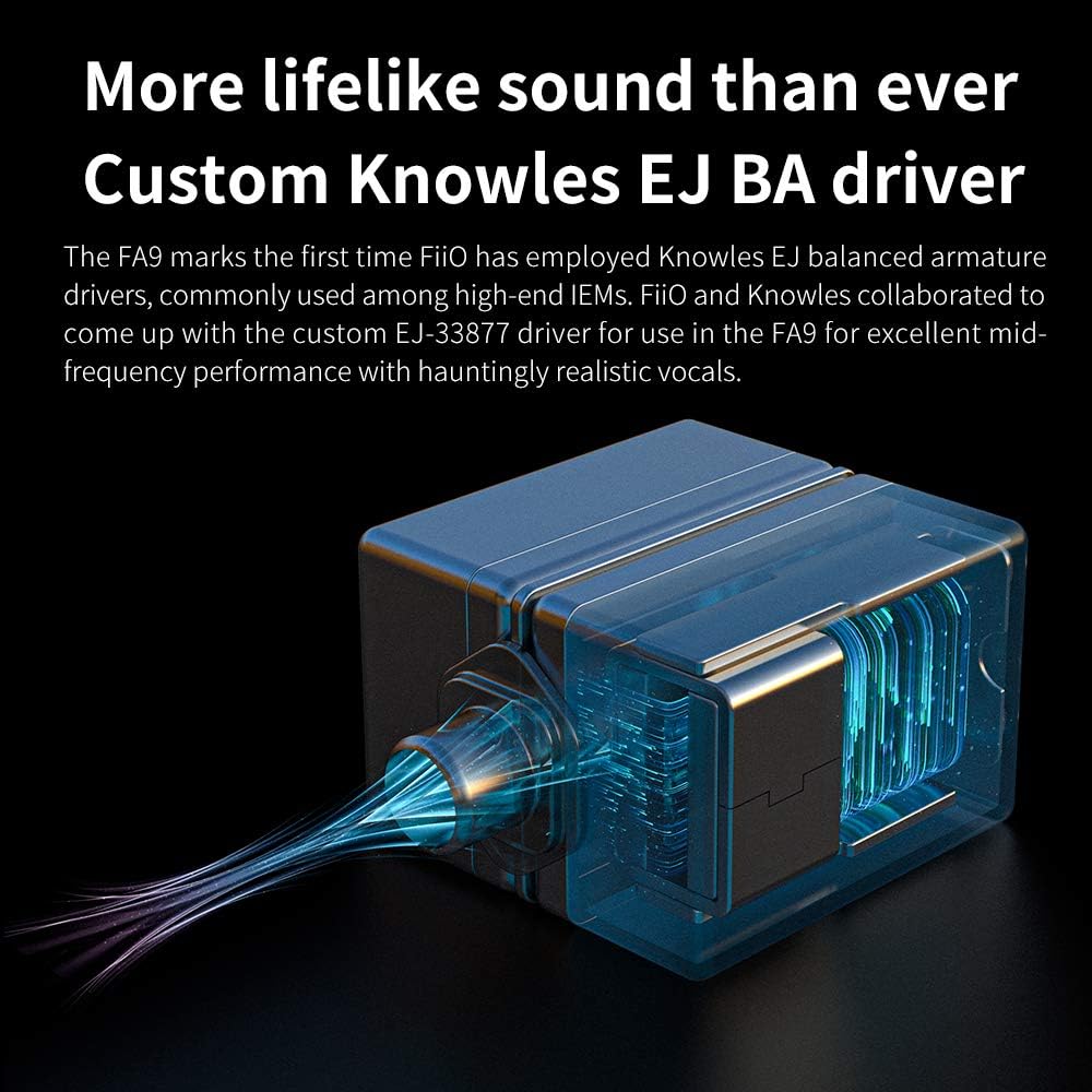 FiiO FA9 Knowles 6 Balanced Armature Driver in-Ear HiFi Earphones with ...