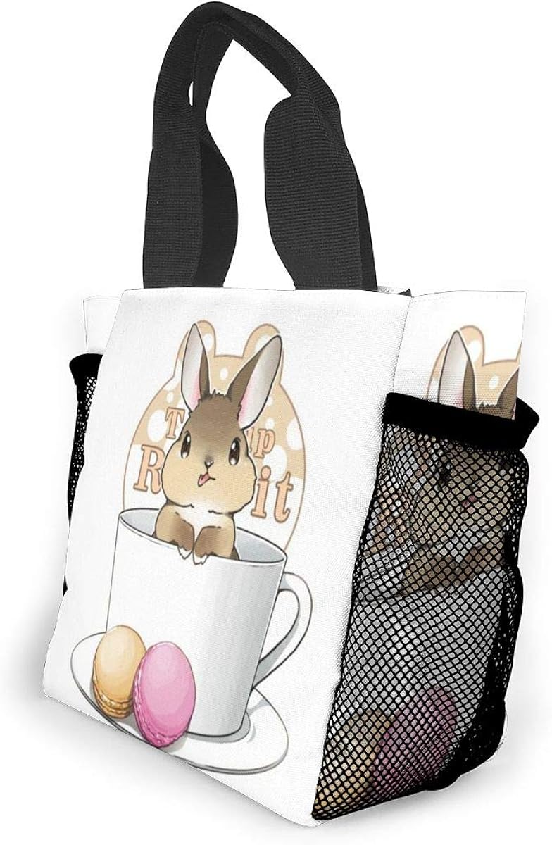 Amazon ランチバッグ エコバック 買い物バッグ かわいいうさぎ 手提げ バッグ ト おしゃれ 手提げバッグ お弁当 かわいい エコバッグ 買い物バッグ