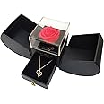 BRINGSMART Preserved Real Rose with I Love You Necklace 100 Languages Rose Box Regalos para El Dia De La Madre Girlfriend for Her Birthday Gift Women Valentines Custom Mom Rosas Lux Mother Wife…