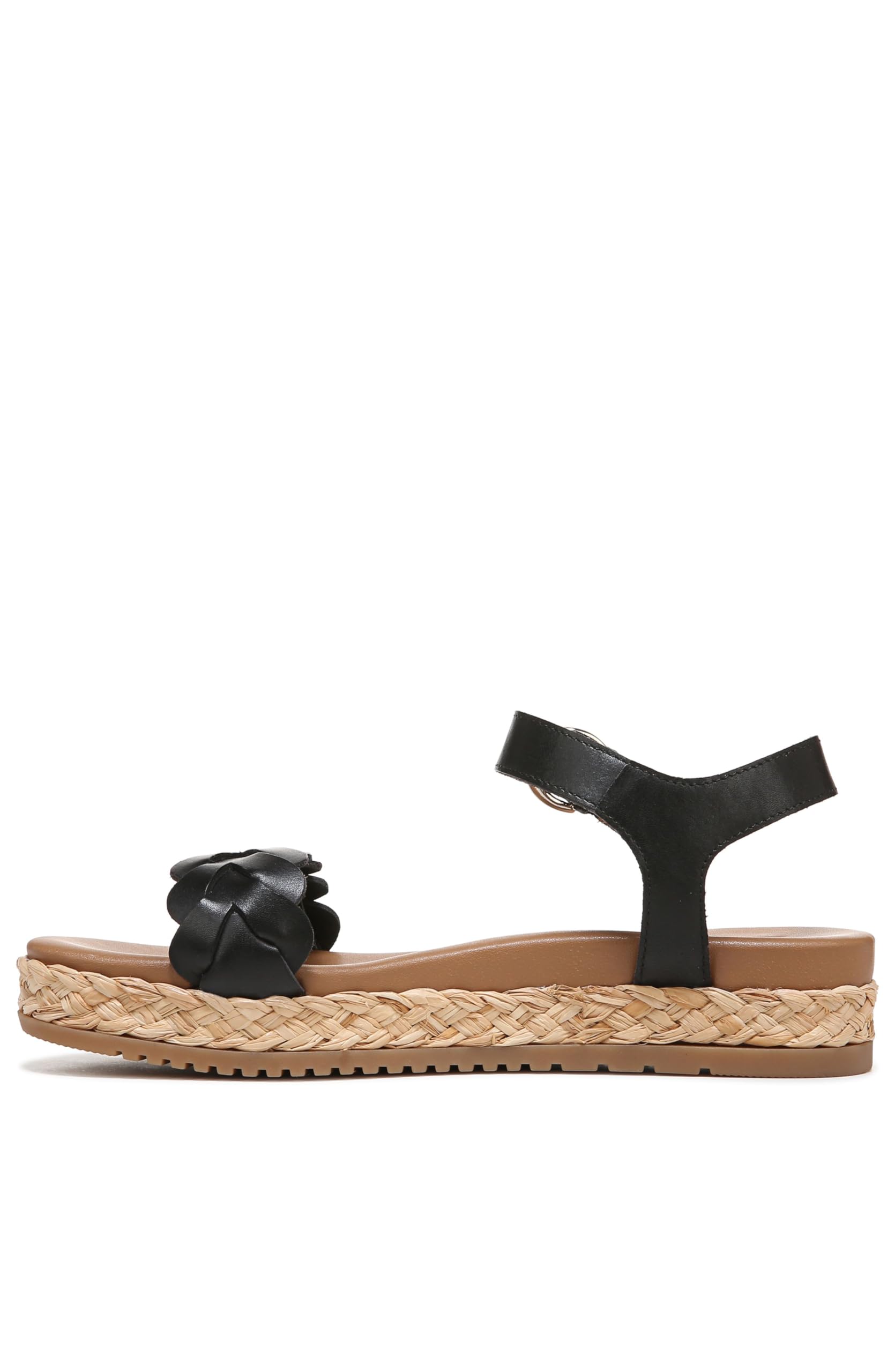 Naturalizer Womens Neila Casual Ankle Strap Sandal Black Leather 10 N