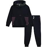 Volcom Infant Toddler Baby Boys Joggers Set - 2 Piece Fleece Pullover Hoodie and Jogger Pants Activewear Set (Sizes: 12M-7)