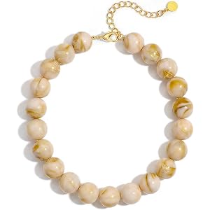 AGHTLZX Chunky Beaded Necklace for Women, Colorful Trendy Statement Summer Jewelry Gift