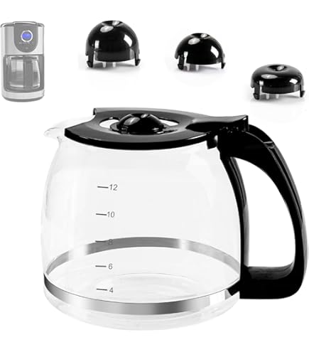 Amazon.com: SS-201555 Glass Carafe With Lid compatible with Krups