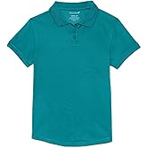 Classroom School Uniforms Big Girls Fit Moisture Wicking Polo, Teal, XL