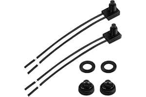 SMLBJUTE Waterproof Push Button Switch 12V ON/Off SPST Switch with 4.5''Lines KP-107 for Motorcycle Car Boat Bathroom Fan (2 Pack)