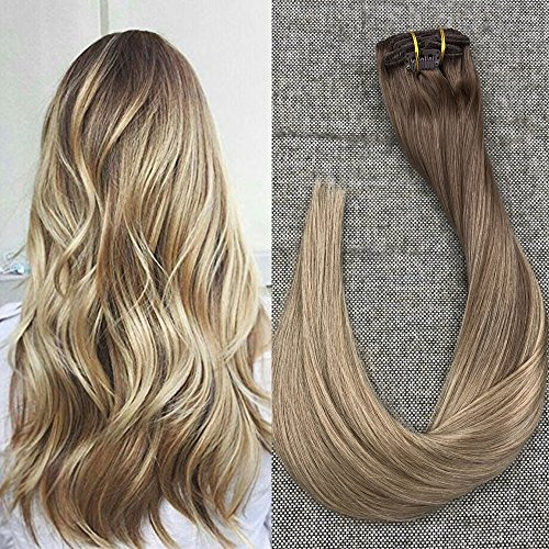 Full shine 16 inch 100gram 10 pcs balayage hair extensi…