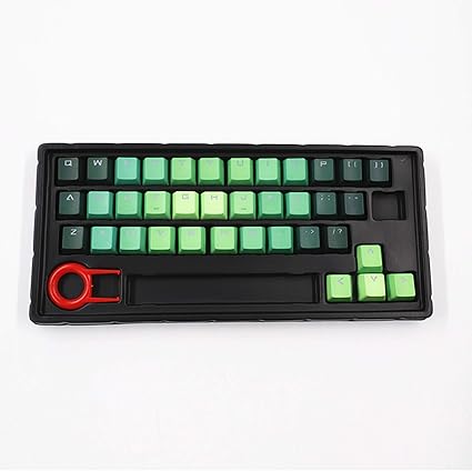Amazon 37 Keys Pbt ダブルショット トッププリントキーキャップ グラデーション カラー染色 昇華キーセット Oem プロファイル チェリー Mx ゲーミング メカニカルキーボード 交換 Diy グリーン Ts Keycap ゲーミングキーボード 通販