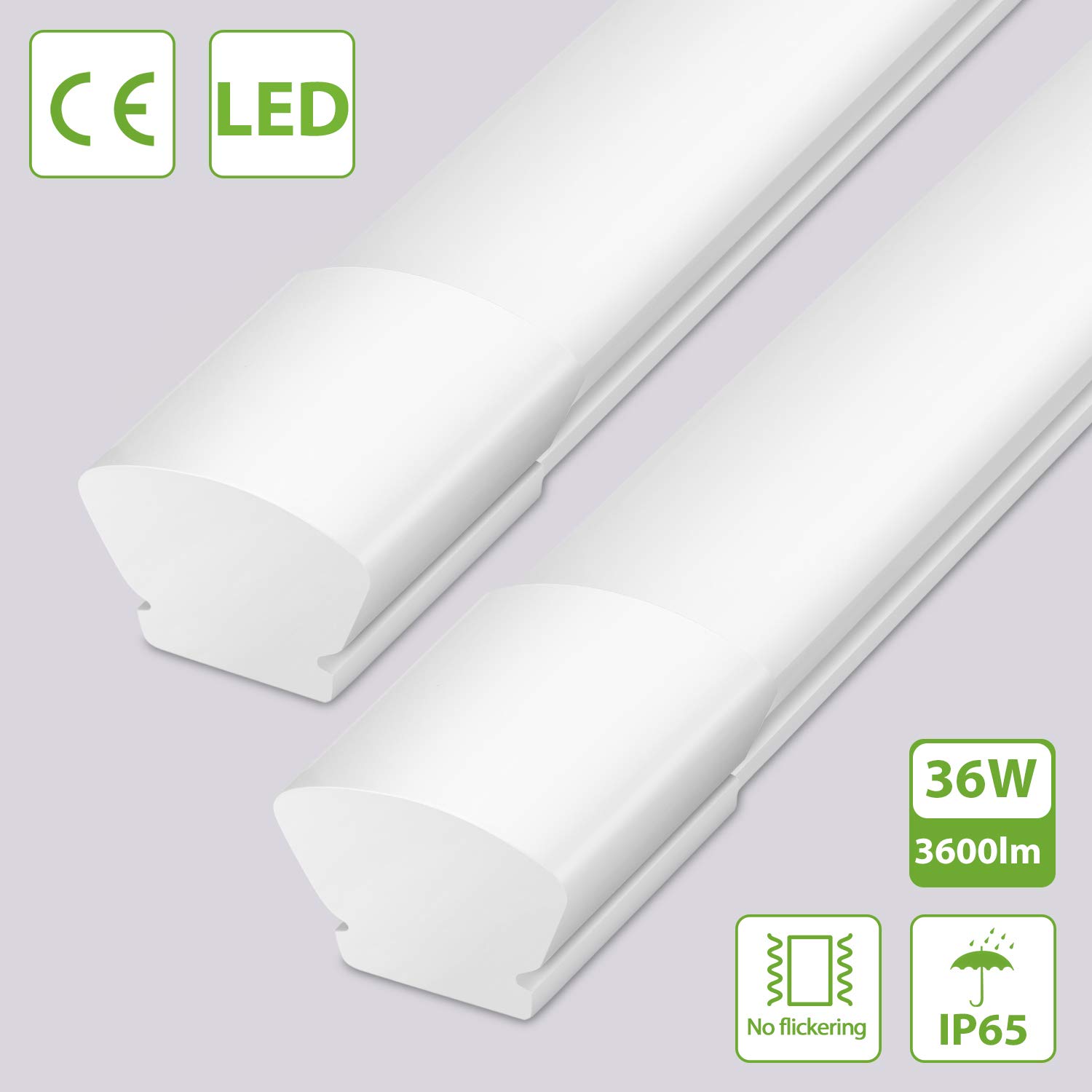 LED 48 W Werkstatt Feucht Raum Wannen Leuchte IP65 Decken Beleuchtung L