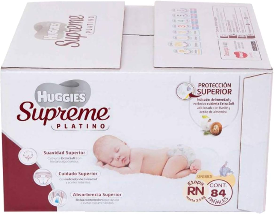 pañales etapa 2 huggies supreme platino 84 pzas