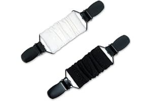 LoveMaReese Dress Clips Black Clips 2pcs Clothes Clips, Sweater Clips, Shawl Clips, Cardigan Collar Clips for Women