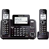 Panasonic KX-TG9542B Link2Cell Bluetooth Enabled 2-Line Phone with Answering Machine & 2 Cordless Handset