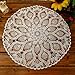 kilofly Handmade Crochet Cotton Lace Table Sofa Doily, Waterlily, White, 20 inch