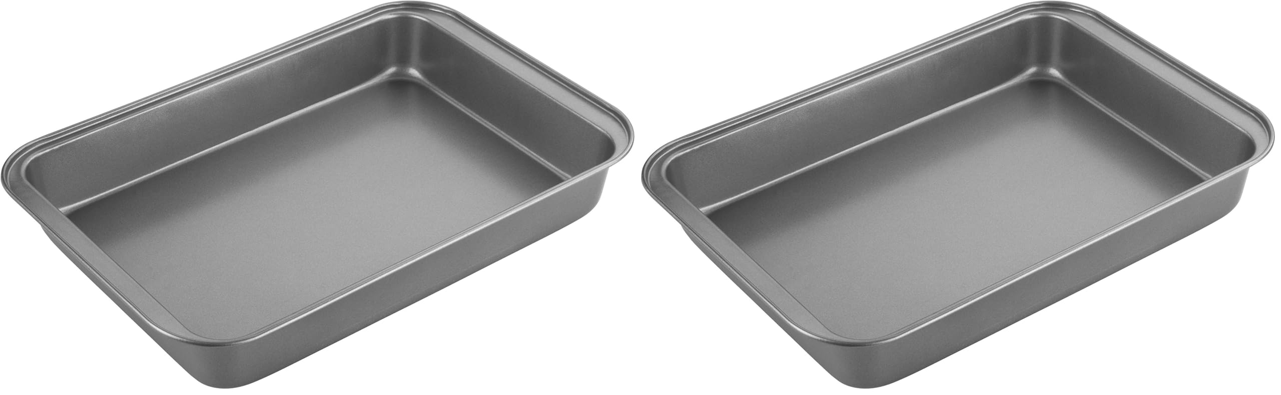 Chef Aid Non-Stick Steel Roasting Tray, Measuring 32 x 22 cm with Deep Sides Making This a Ideal Roasting Tin, use for Meat, Vegetables, Sides and More (Pack of 2) — image 1