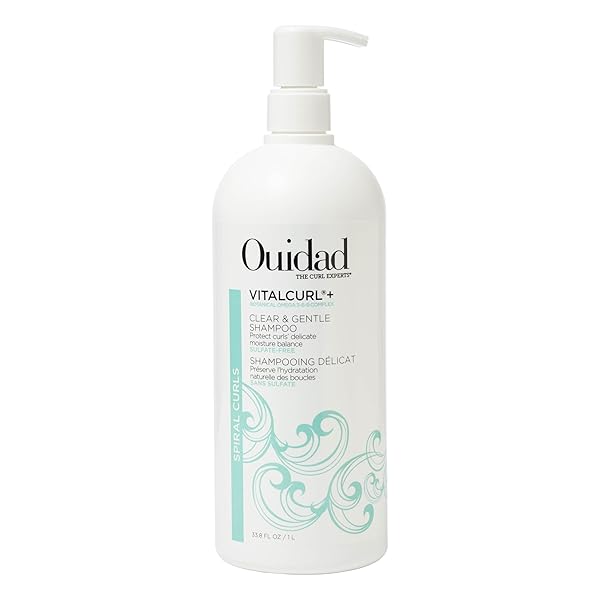 OUIDAD VITALCURL+ CLEAR & GENTLE SHAMPOO LITER SIZE, 33.8 OZ.