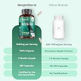 WeightWorld Organic Psyllium Husk Capsules 1400mg 180 Vegan Capsules view 4