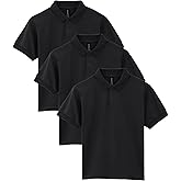 Gildan Unisex-Child DryBlend Short Sleeve Polo, Style G8800b, 3-Pack