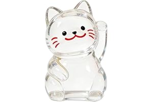 Ioensy Glass Piggy Bank Empty Gold Bean Jar Ornament Figurine Organizer Mini Ingots Saving Bottle Jar for Desk Bedroom Decora