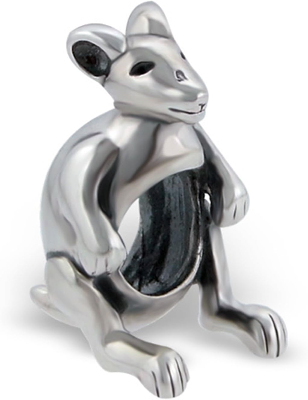 Best Wing Jewelry .925 Sterling Silver Kangaroo Charm Bead