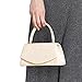 Women's Classic Envelope Evening Bag, WALLYN'S Wedding Prom Party Clutch Suede Velvet Handbag Purse (Beige)