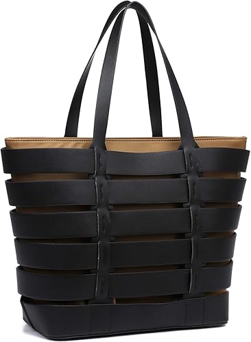 vegan leather work tote