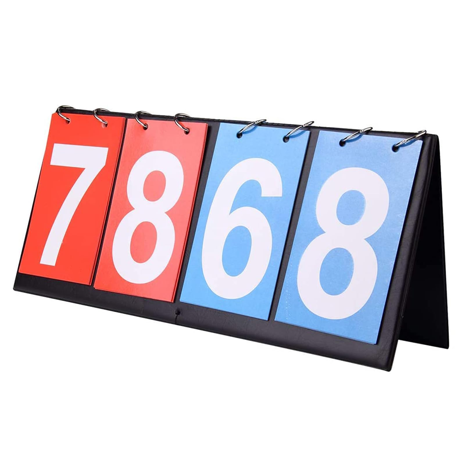 Scoreboard,4 Digit Scoreboard Flip Scoreboards Portable Flip Scoreboard Score Board Numbers for Sports Table Tennis Basketball Volleyball Indoor Outdoor