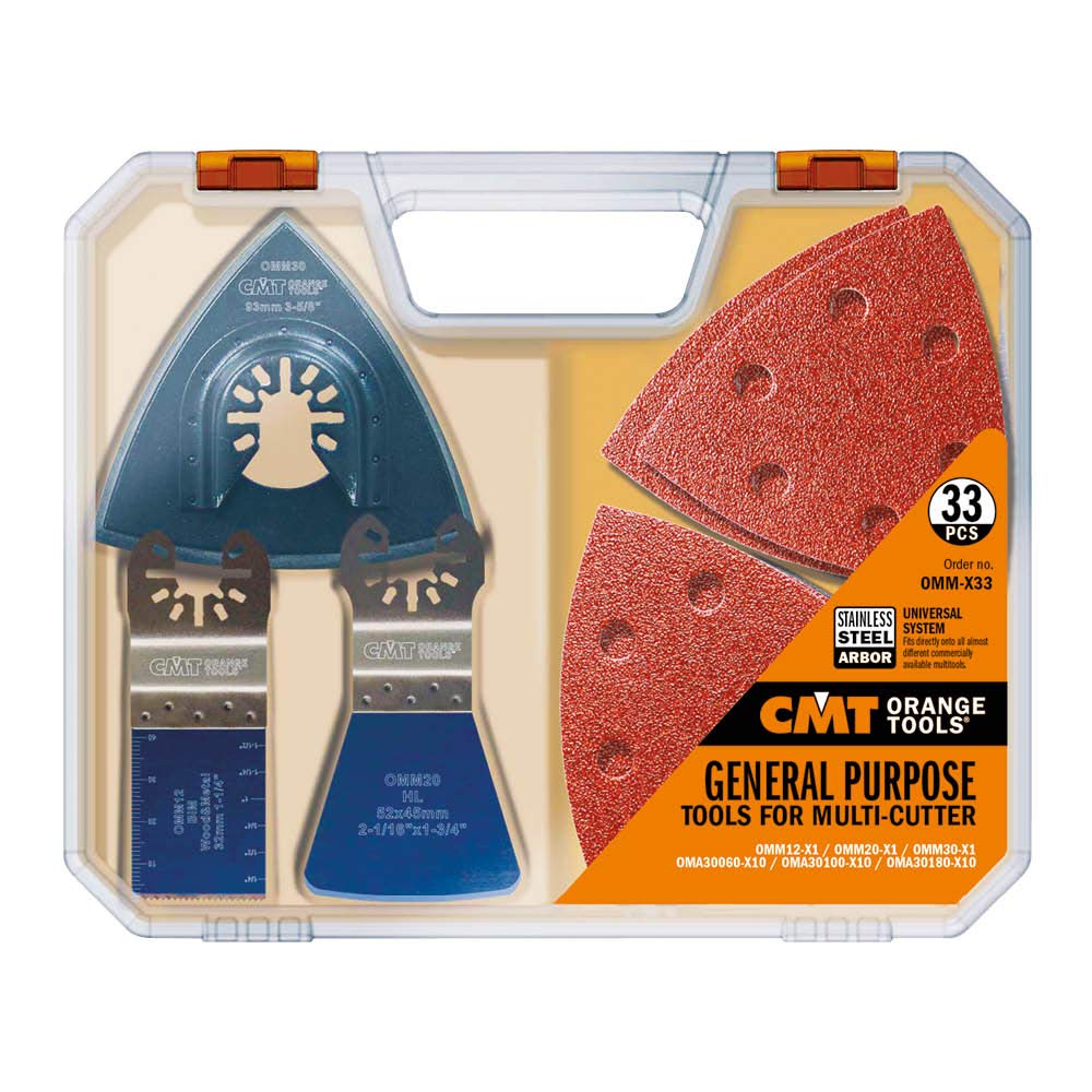 CMT omm-x33 33 Tool Set for Multi-Function Machines, Universal Attachment, Blue/Red